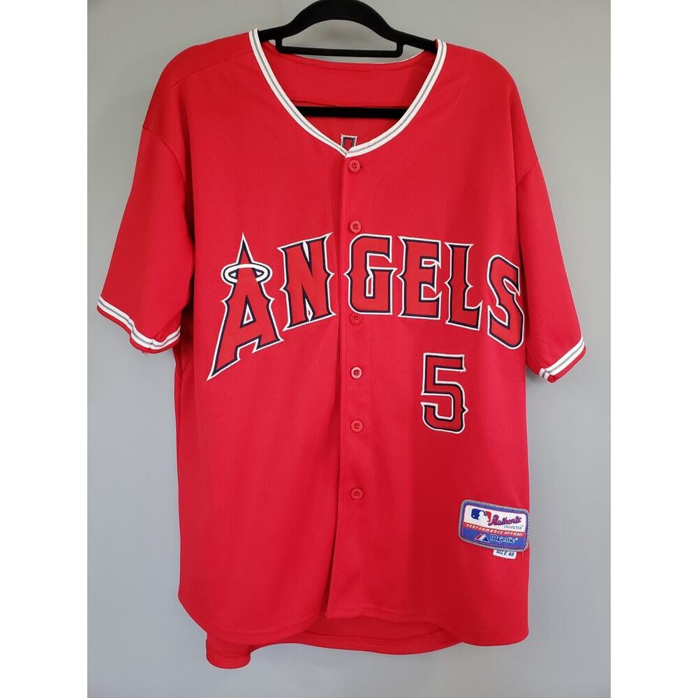 Los Angeles Angels Albert Pujols #5 Majestic Authentic MLB Baseball Jersey 48